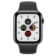 Apple Watch Series 5 44mm GPS CELL Caja Acero Negro Espacial con Correa Negra Deportiva mwwk2ty/a
